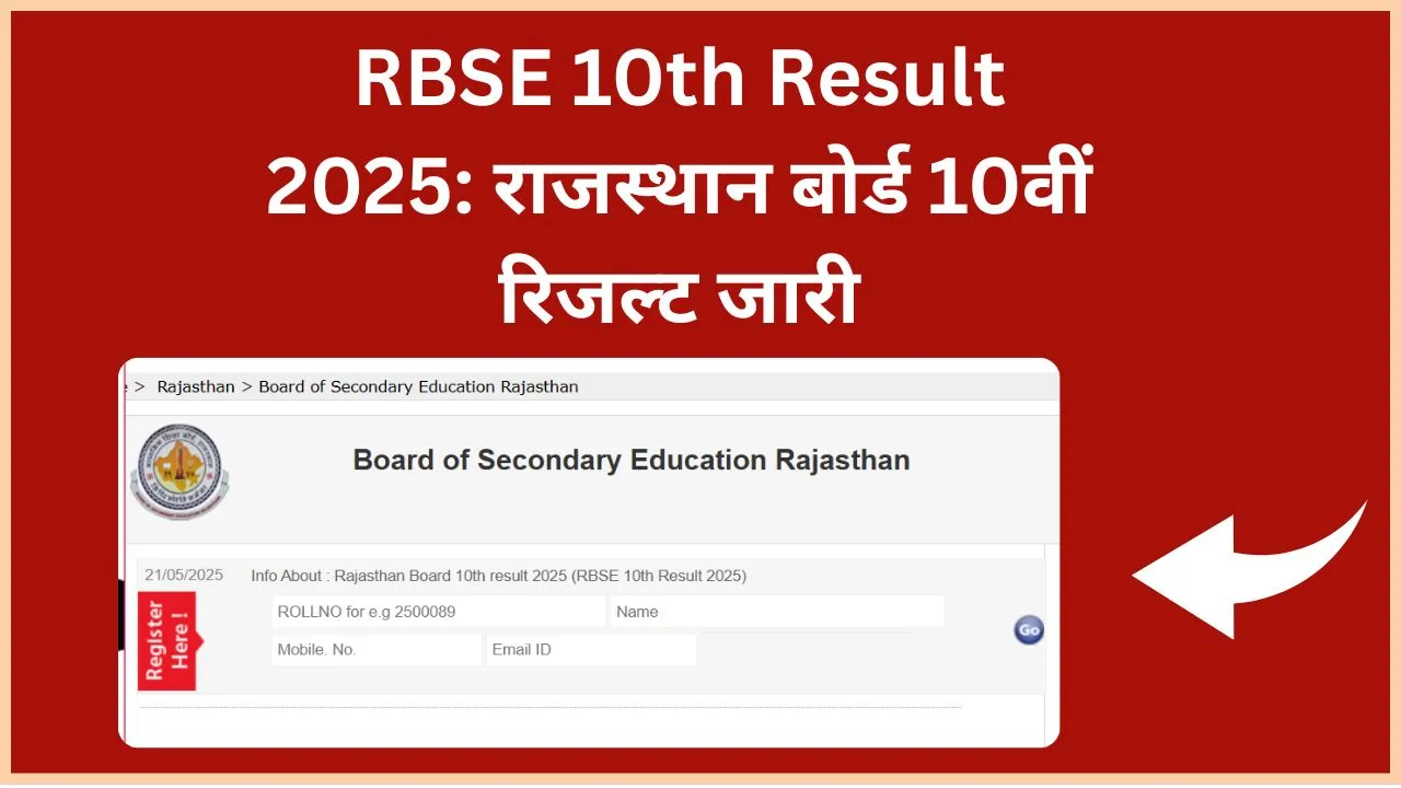 RBSE 10th Result 2025