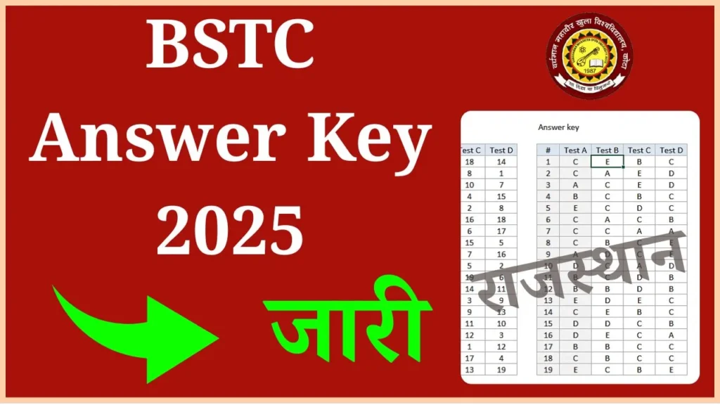 Rajasthan BSTC Answer Key 2025